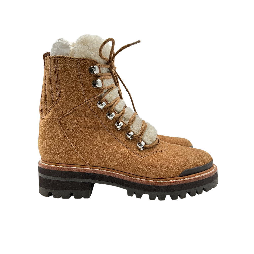 Marc Fisher Rugged Brown Izzie Lace Up Boots Size 6 M - Picture 3 of 7